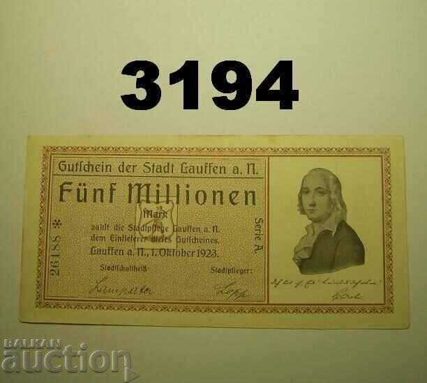 Lauffen 5 million mark 1923 Germany