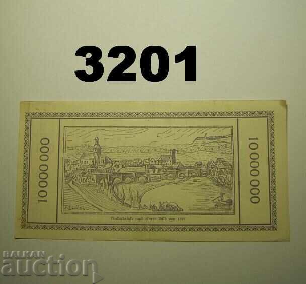 Λάουφεν 10 εκατομμύρια μάρκα 1923 Γερμανία με τιμή 8.00 BGN | € 4.09