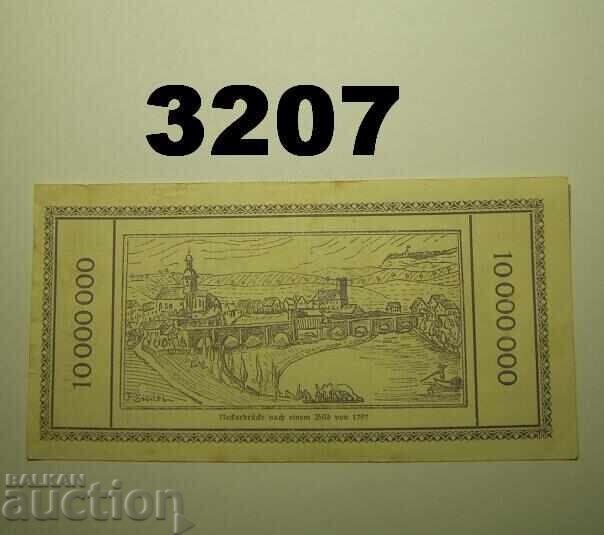 Lauffen 10 milioane mărci 1923 Germania cu preț 7.00 BGN | € 3.58