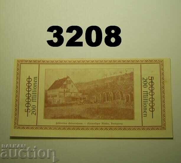 Lauffen 200 Million Mark 1923 Germany with price 18.00 BGN | € 9.20