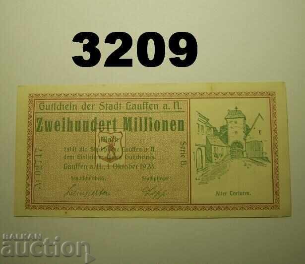Lauffen 200 Million Mark 1923 Germany