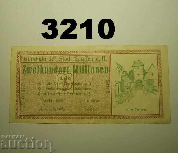 Lauffen 200 Million Mark 1923 Germany