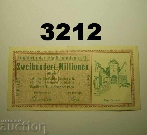 Lauffen 200 Million Mark 1923 Germany