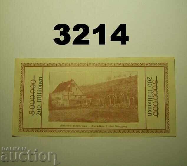 Lauffen 200 millionen mark 1923 Германия с цена 12.00 лв. | € 6.14