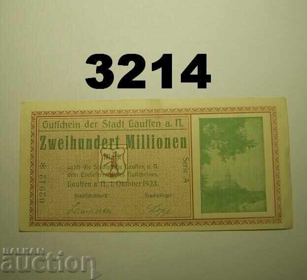 Lauffen 200 millionen mark 1923 Германия