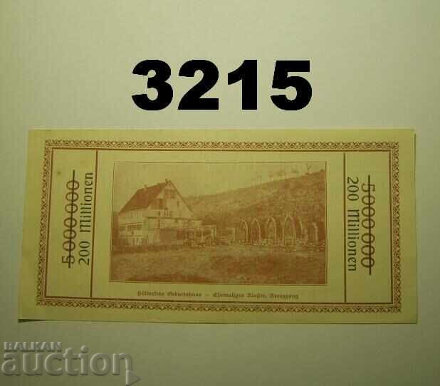 Λάουφεν 200 εκατομμύρια μάρκα 1923 Γερμανία με τιμή 14.00 BGN | € 7.16