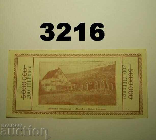Lauffen 200 Million Mark 1923 Germany with price 10.00 BGN | € 5.11