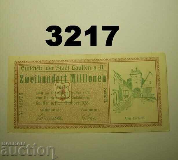 Lauffen 200 Million Mark 1923 Germany