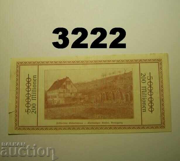 Λάουφεν 200 εκατομμύρια μάρκα 1923 Γερμανία με τιμή 5.00 BGN | € 2.56