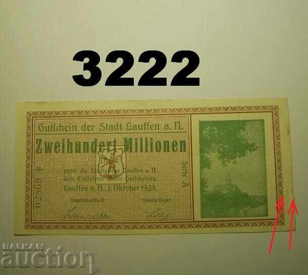 Λάουφεν 200 εκατομμύρια μάρκα 1923 Γερμανία