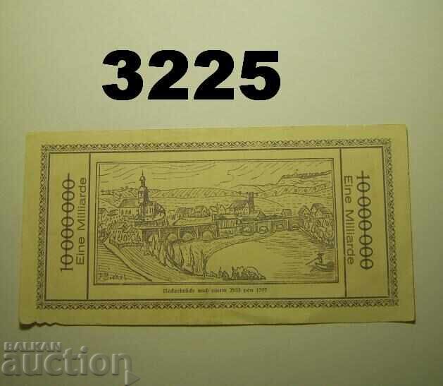 Lauffen 1 δισεκατομμύριο μάρκα 1923 Γερμανία με τιμή 10.00 BGN | € 5.11