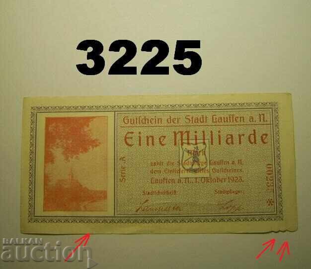 Lauffen 1 δισεκατομμύριο μάρκα 1923 Γερμανία