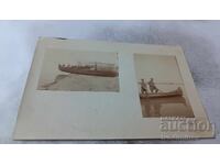 Fotografie Tulcea Ofițeri și soldați cu bărci pe front 1918 P R B