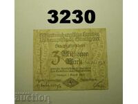Στουτγκάρδη 3 εκατομμύρια μάρκα 1923 Γερμανία