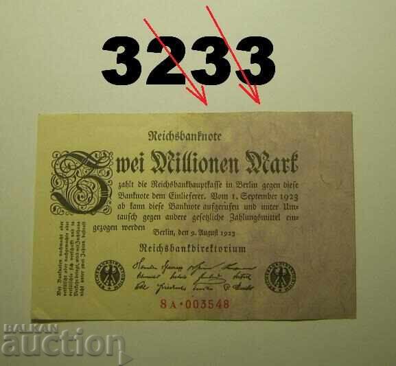 Германия 2 millionen mark 1923 Германия 2 millionen mark 1923