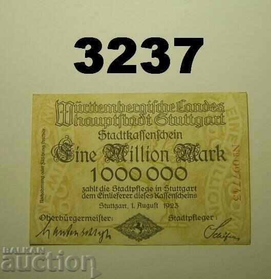 Στουτγκάρδη 1 εκατομμύριο μάρκα 1923 Γερμανία