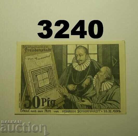 Φρόιντενστατ 50 φέννιχ 1922 Γερμανία με τιμή 12.00 BGN | € 6.14