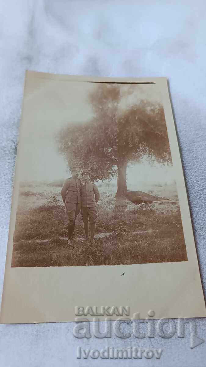 Photograph of Two Officers at the Front, WWI