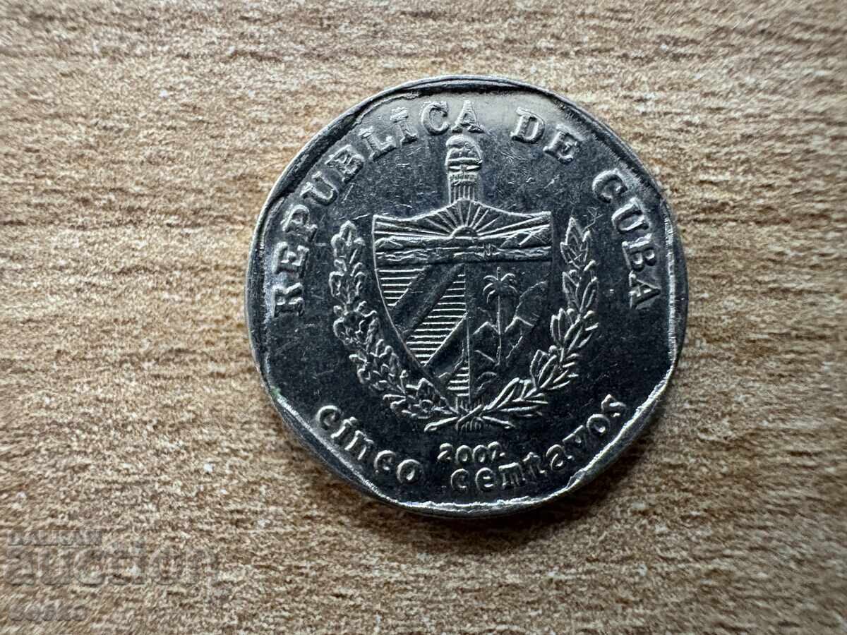 Cuba - 5 centavos (2002) with price 0.20 BGN | € 0.10