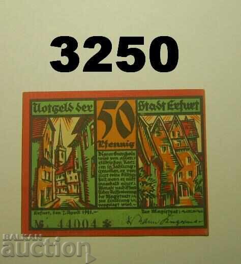 Erfurt 50 pfennig 1921 Germania Erfurt 50 pfennig 1921 Germania