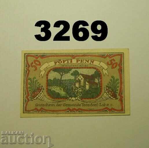 Tonndorf-Lohe 50 pfennig 1921 Германия с цена 2.00 лв. | € 1.02 Tonndorf-Lohe 50 pfennig 1921 Германия с цена 2.00 лв. | € 1.02