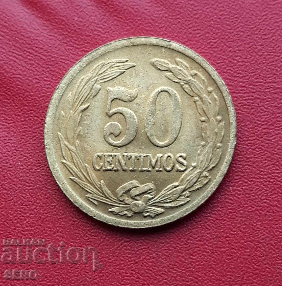 Paraguay - 50 Centimos 1944 - Extremely Fine Condition Paraguay - 50 Centimos 1944 - Extremely Fine Condition