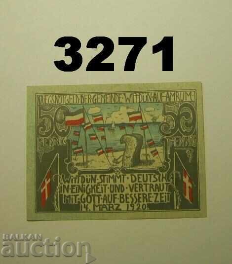 Wittdün auf Amrum 50 pfennig 1920 Германия Wittdün auf Amrum 50 pfennig 1920 Германия