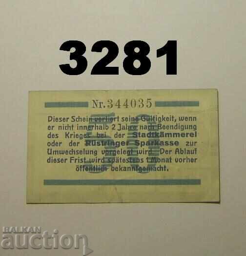 Rüstringen 50 Pfennig 1917 Germany with price 2.50 BGN | € 1.28