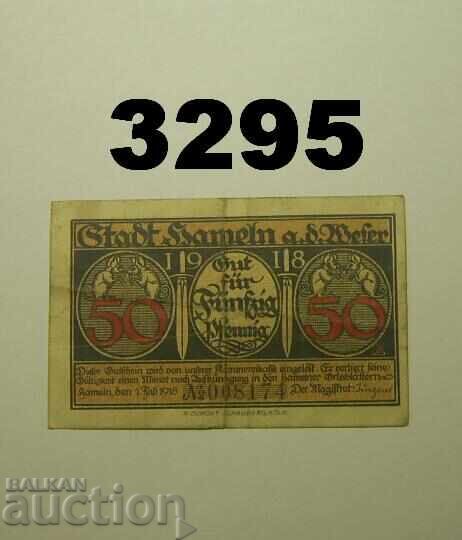 Hameln 50 pfennig 1918 Germany