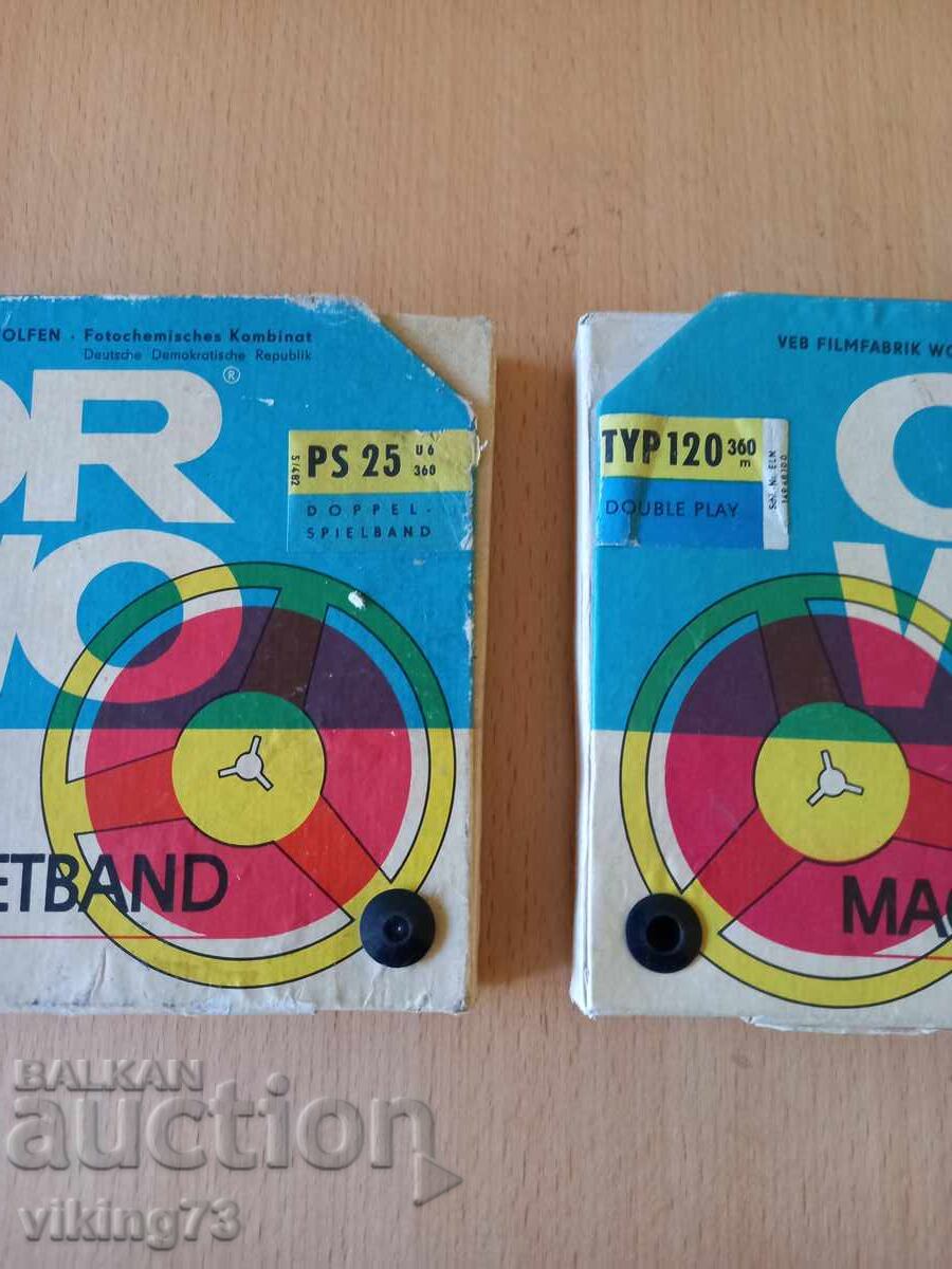 ORWO Magnetic Tapes, 2 pieces with price 9.90 BGN | € 5.06