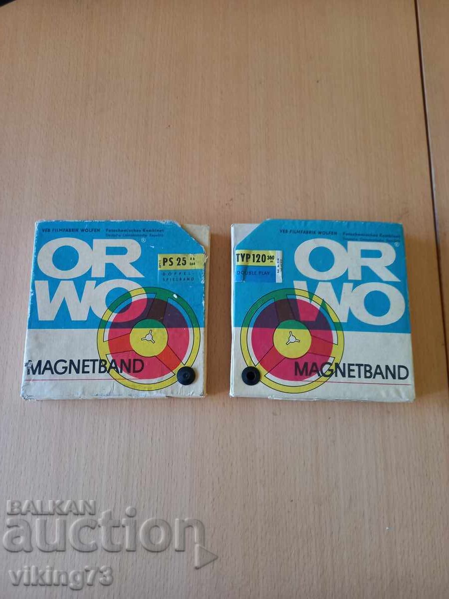 ORWO Magnetic Tapes, 2 pieces
