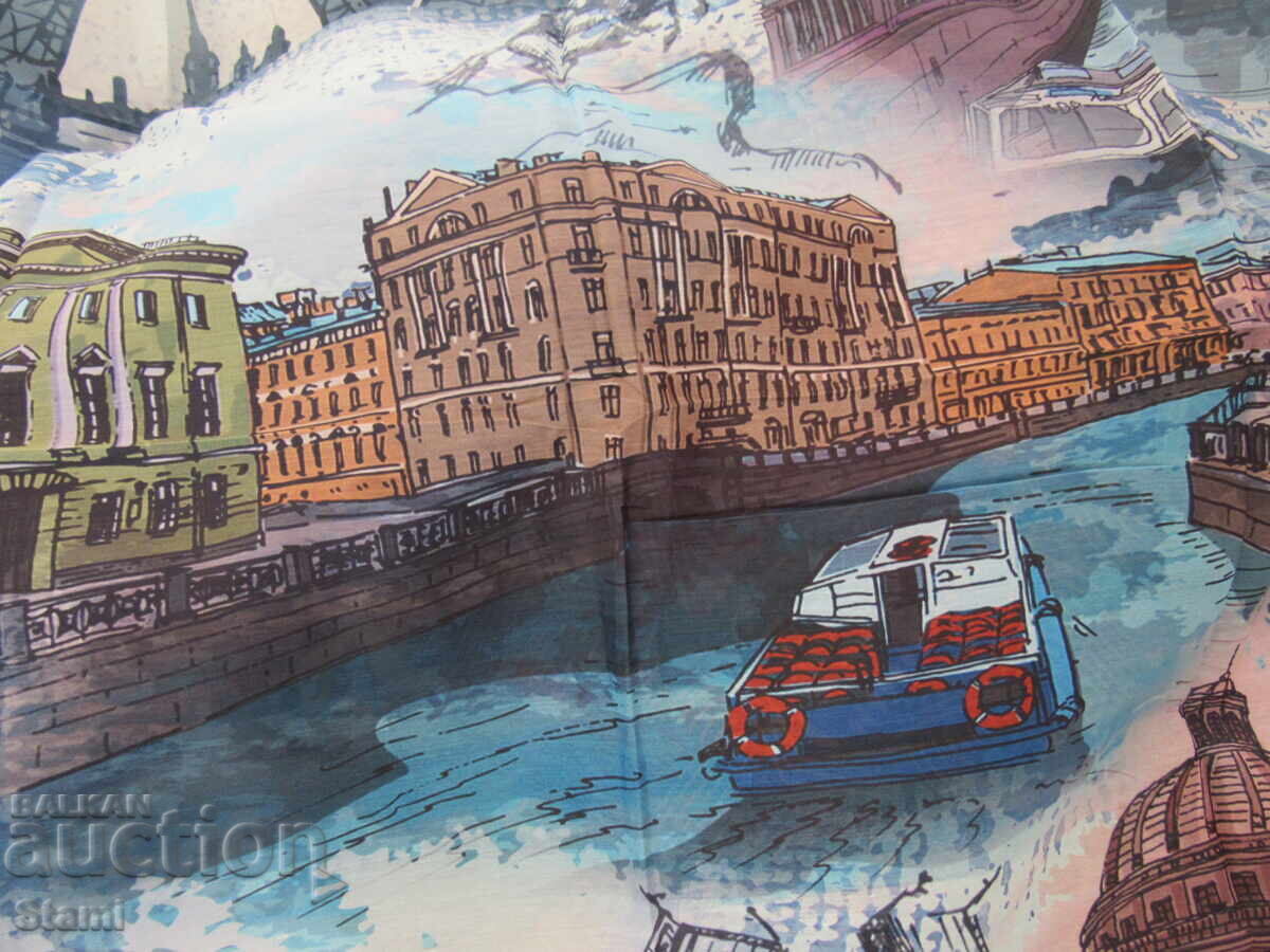 Auction  Beautiful silk scarf made from bamboo from Saint Petersburg, Russia