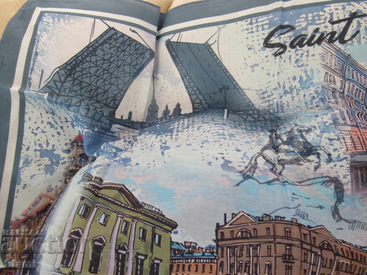 Beautiful silk scarf made from bamboo from Saint Petersburg, Russia - 5