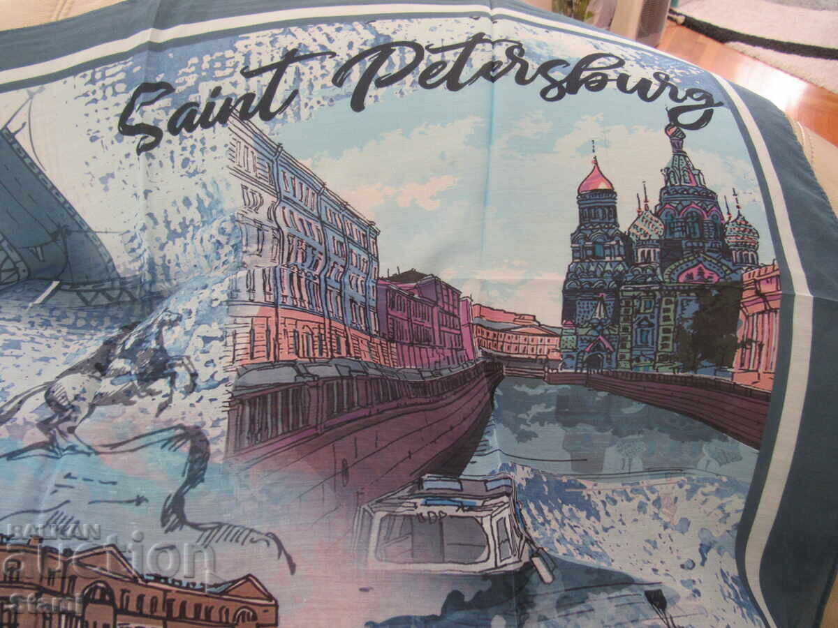 Beautiful silk scarf made from bamboo from Saint Petersburg, Russia - 6