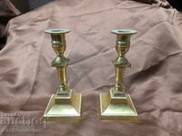 Vechi sfeșnice frumoase din alamă