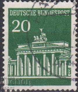 Σφραγισμένη γραμματόσημο Πύλη του Βρανδεμβούργου 1966 από τη Γερμανία