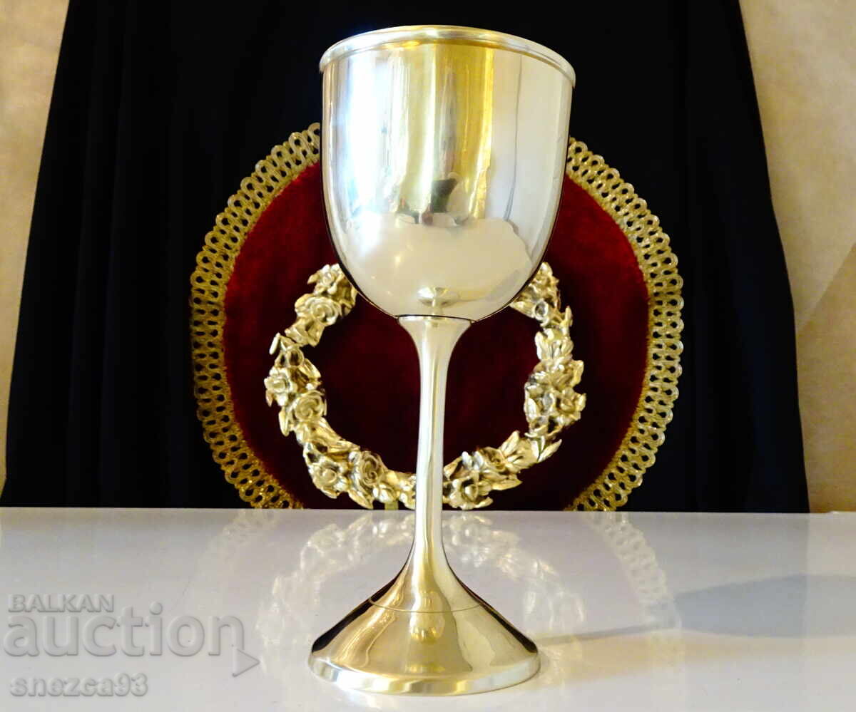 Ψηλό χάλκινο ποτήρι κρασιού 160 ml - 5