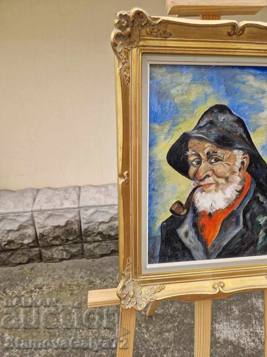 Minunată pictură antică germană ulei pe pânză - 7