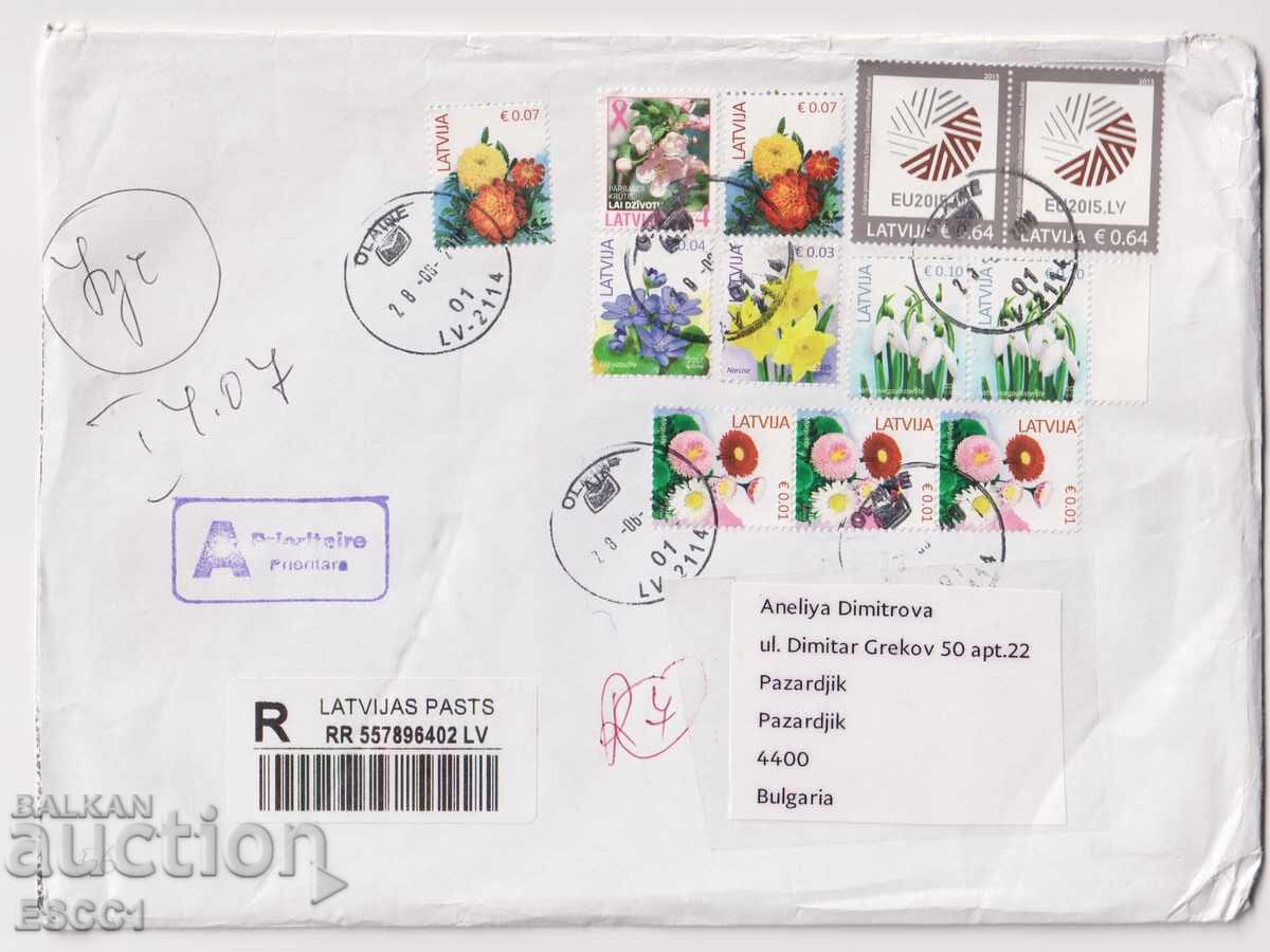 Ταξιδιωτικός φάκελος με γραμματόσημα Προεδρίας της ΕΕ 2015 Λουλούδια Λετονία Ταξιδιωτικός φάκελος με γραμματόσημα Προεδρίας της ΕΕ 2015 Λουλούδια Λετονία