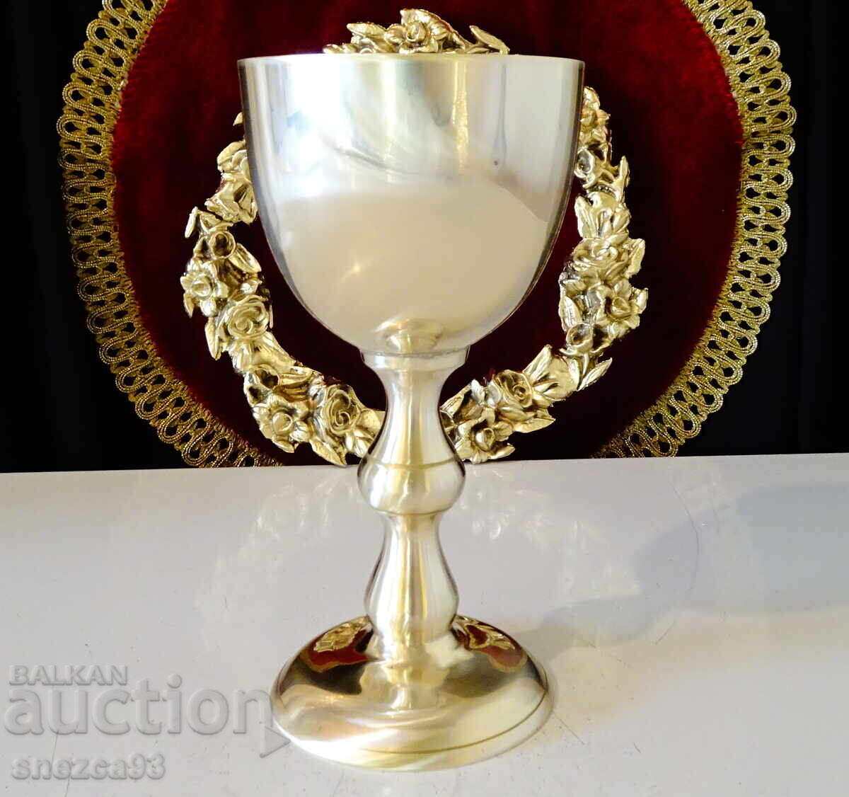 Delivery of Victorian bronze wine goblet, champagne 250 ml