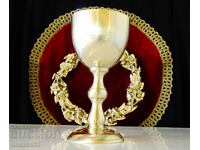 Pahar de vin victorian din bronz, șampanie 250 ml