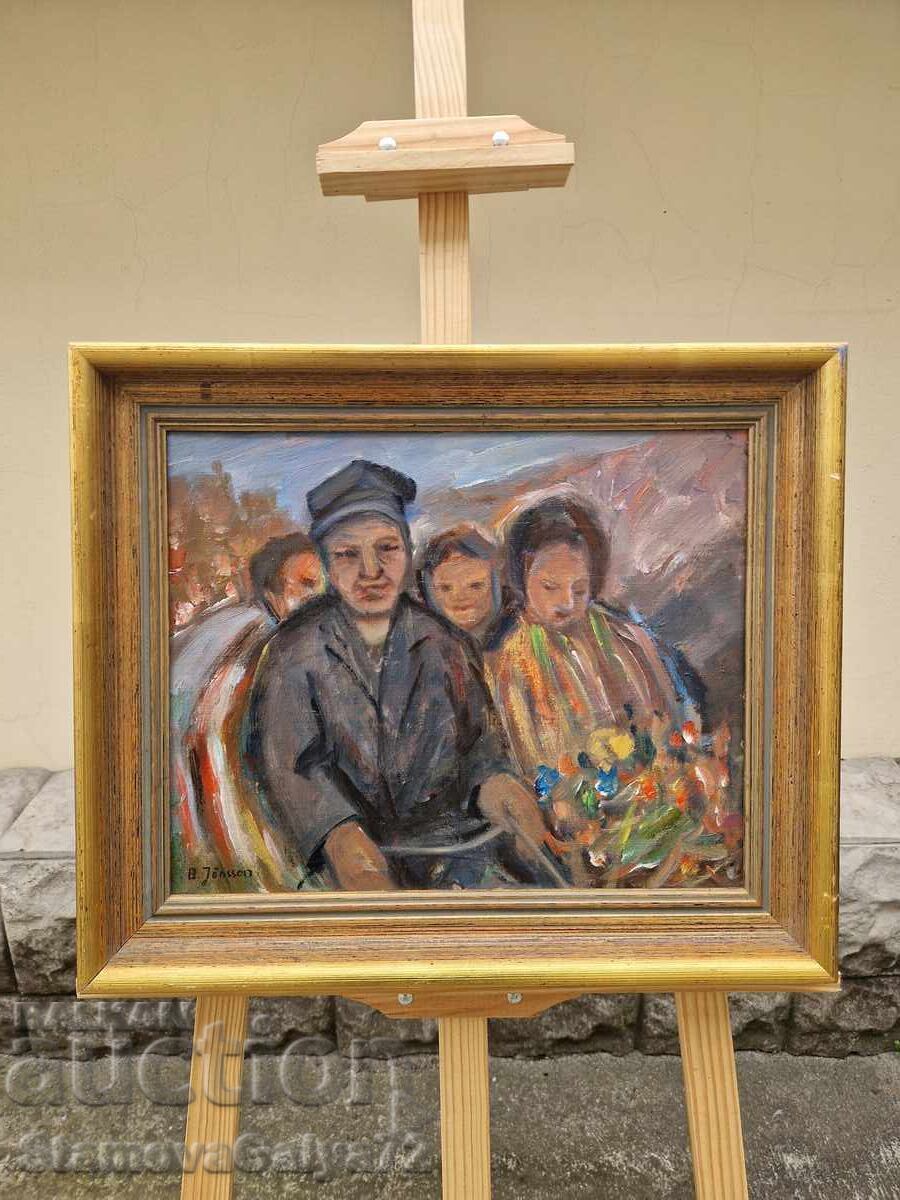 Εξαιρετικός παλιός αντίκα αριστουργηματικός πίνακας λάδι σε καμβά με τιμή € 96.12 | 188.00 BGN