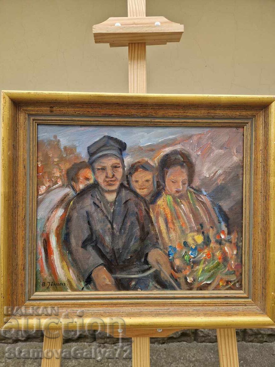 Δημοπρασία Εξαιρετικός παλιός αντίκα αριστουργηματικός πίνακας λάδι σε καμβά