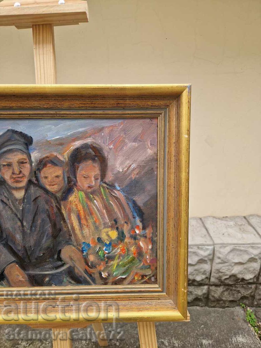 Παράδοση Εξαιρετικός παλιός αντίκα αριστουργηματικός πίνακας λάδι σε καμβά