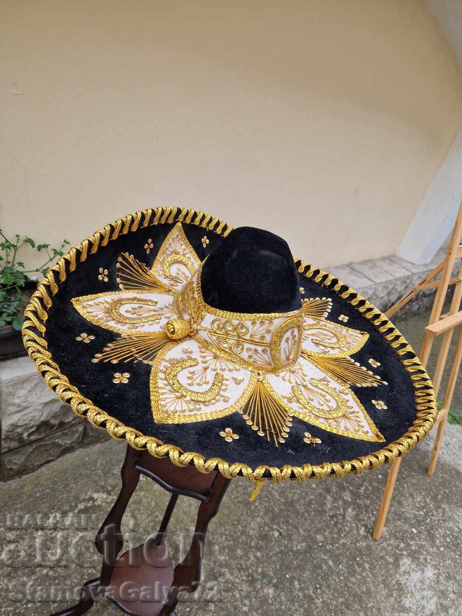 Доставка на Прекрасно оригинално антикварно мексиканско сомбреро Доставка на Прекрасно оригинално антикварно мексиканско сомбреро