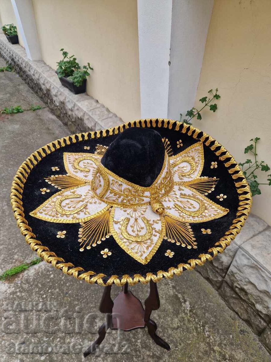 Прекрасно оригинално антикварно мексиканско сомбреро - 5 Прекрасно оригинално антикварно мексиканско сомбреро - 5