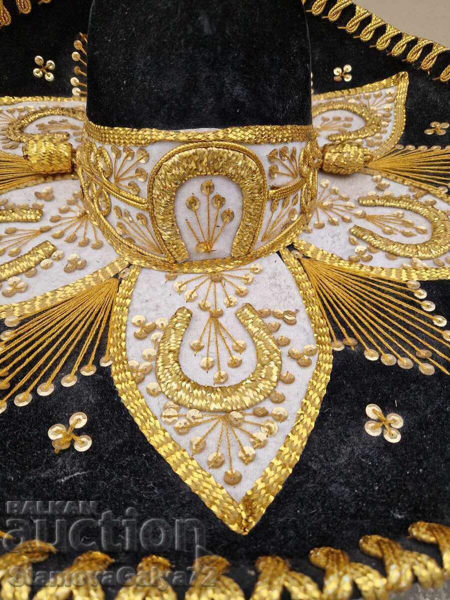 Εξαιρετικό αυθεντικό αντίκα μεξικάνικο σομπρέρο - 6