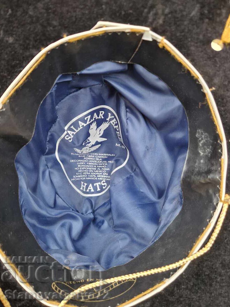 Прекрасно оригинално антикварно мексиканско сомбреро - 7 Прекрасно оригинално антикварно мексиканско сомбреро - 7