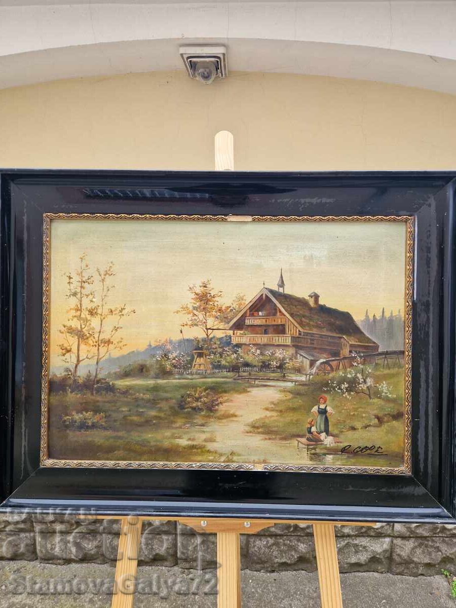 Δημοπρασία Εξαιρετική ζωγραφική με λάδι σε καμβά