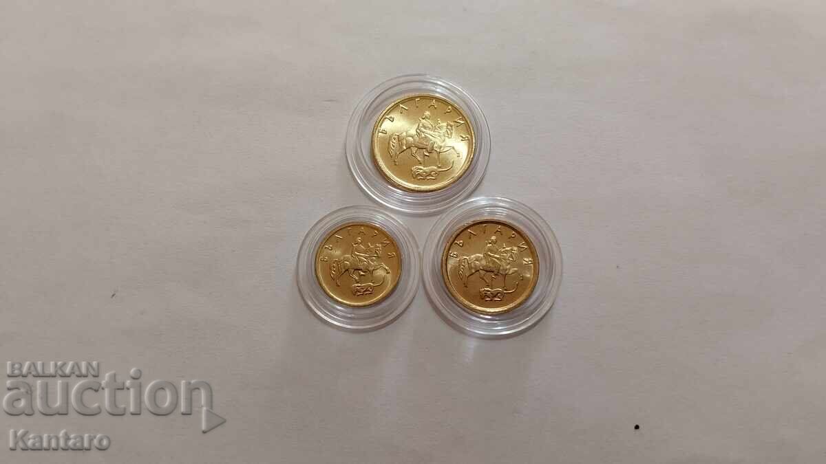 Монета - БЪЛГАРИЯ - 1 ; 2 ; 5 стотинки - 1999 г. - UNC - 5
